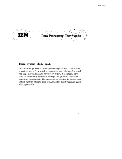IBM SF20-8150-0 Basic System Study Guide 1963  IBM generalInfo SF20-8150-0_Basic_System_Study_Guide_1963.pdf