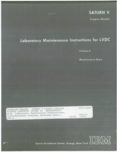 IBM Saturn V LVDC Vol2 Jan65  IBM nasa Saturn_V_LVDC_Vol2_Jan65.pdf