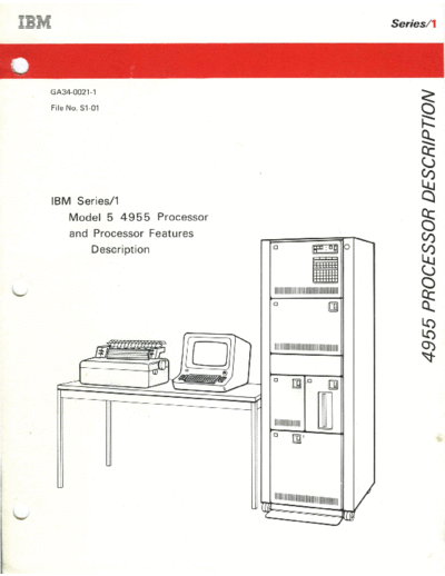 IBM GA34-0021-1 Model 5 4955 Processor Description Mar77  IBM series1 GA34-0021-1_Model_5_4955_Processor_Description_Mar77.pdf