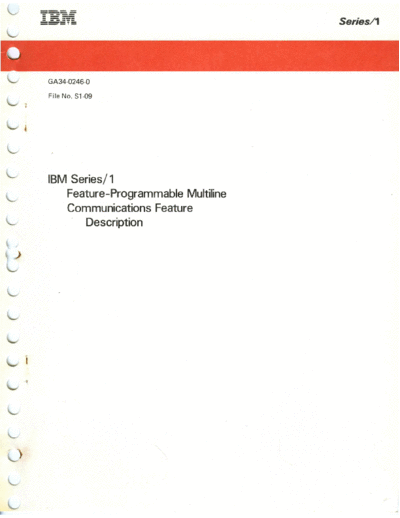 IBM GA34-0246-0 Series 1 Feature-Programmable Multiline Communications Feature Description May83  IBM series1 GA34-0246-0_Series_1_Feature-Programmable_Multiline_Communications_Feature_Description_May83.pdf
