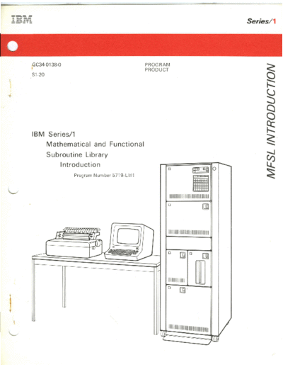 IBM GC34-0138-0 Mathematical and Functional Subroutine Library Introduction Feb77  IBM series1 GC34-0138-0_Mathematical_and_Functional_Subroutine_Library_Introduction_Feb77.pdf