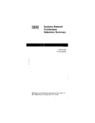 IBM GA27-3136-2 Systems Network Architecture Reference Summary Oct78  IBM sna GA27-3136-2_Systems_Network_Architecture_Reference_Summary_Oct78.pdf