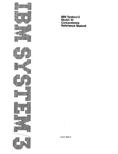 IBM GA21-9103-2 System3 Model10 ComponentsRef  IBM system3 GA21-9103-2_System3_Model10_ComponentsRef.pdf