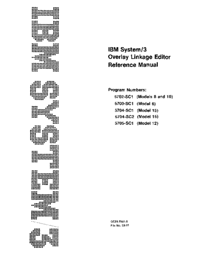 IBM GC21-7661-5 IBM System3 OverlayLinkageEditorReferenceManual Sep78  IBM system3 GC21-7661-5_IBM_System3_OverlayLinkageEditorReferenceManual_Sep78.pdf