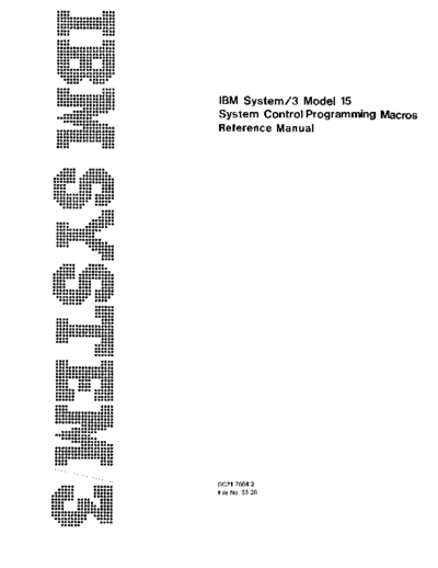 IBM GC21-7608-2 System3 Model15 SCP macros reference manual Mar80  IBM system3 GC21-7608-2_System3_Model15_SCP_macros_reference_manual_Mar80.pdf