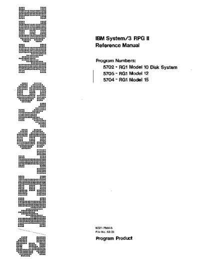 IBM SC21-7504-5 System3 RPGII RefMan Apr75  IBM system3 SC21-7504-5_System3_RPGII_RefMan_Apr75.pdf