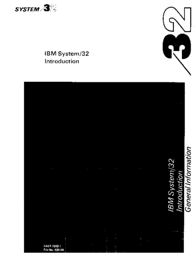 IBM GA21-7582-1 System32 Introduction May75  IBM system32 GA21-7582-1_System32_Introduction_May75.pdf