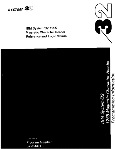 IBM GC21-7692-1 System32 1255 MICR Pgmg Nov77  IBM system32 GC21-7692-1_System32_1255_MICR_Pgmg_Nov77.pdf