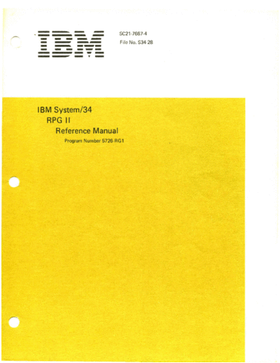 IBM SC21-7667-4 System 34 RPG II Reference Manual Jan82  IBM system34 SC21-7667-4_System_34_RPG_II_Reference_Manual_Jan82.pdf