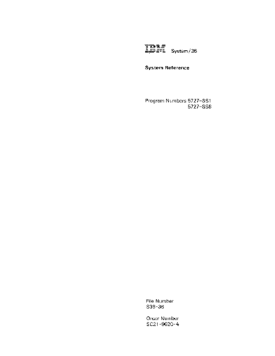 IBM SC21-9020-4 System 36 System Reference Oct86  IBM system36 SC21-9020-4_System_36_System_Reference_Oct86.pdf