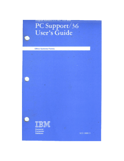 IBM SC21-9088-3 PC Support 36 Users Guide Jun87  IBM system36 SC21-9088-3_PC_Support_36_Users_Guide_Jun87.pdf