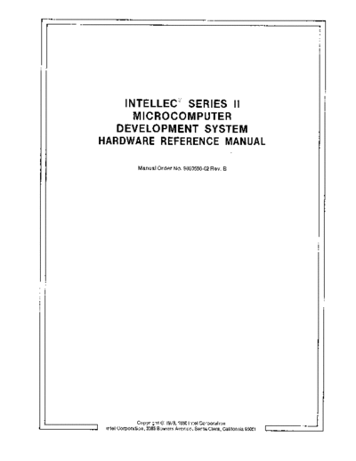 Intel 9800556-02  lec Series II Hardware Reference Mar82  Intel MDS2 9800556-02_Intellec_Series_II_Hardware_Reference_Mar82.pdf