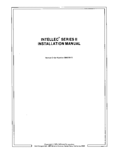 Intel 9800559-03 Intellec Series II Installation Manual Jan79  Intel MDS2 9800559-03_Intellec_Series_II_Installation_Manual_Jan79.pdf