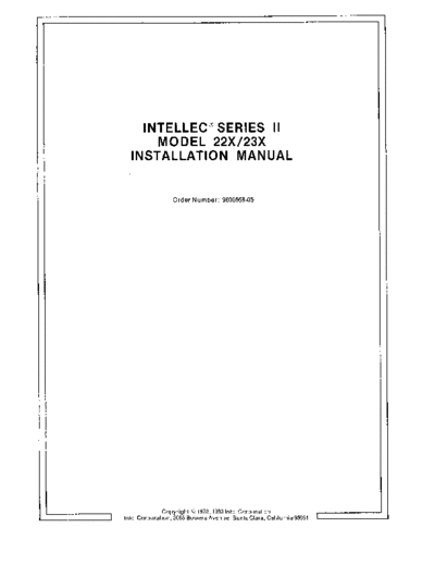 Intel 9800559-05 MDS Series II 22x 23x Installation Aug81  Intel MDS2 9800559-05_MDS_Series_II_22x_23x_Installation_Aug81.pdf