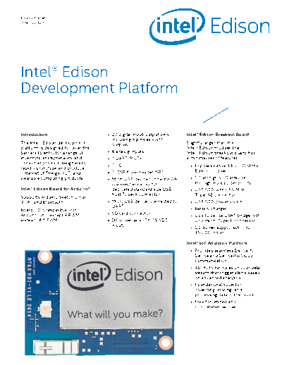 Intel edison PB 331179-001  Intel Edison edison_PB_331179-001.pdf