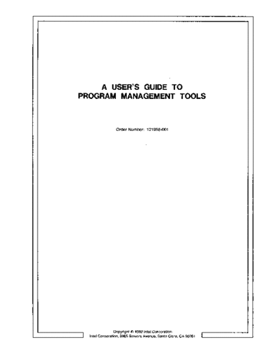 Intel 121958-001 A Users Guide to Program Management Tools Aug82  Intel ISIS_II 121958-001_A_Users_Guide_to_Program_Management_Tools_Aug82.pdf