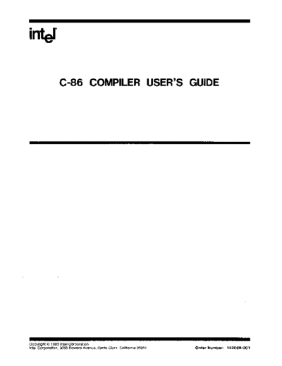 Intel 122085-001 C-86 Compiler Users Guide May83  Intel ISIS_II 122085-001_C-86_Compiler_Users_Guide_May83.pdf