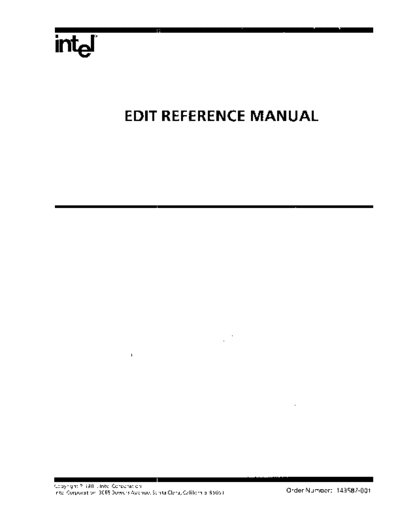 Intel 143587-001 Edit Reference Manual Aug81  Intel ISIS_II 143587-001_Edit_Reference_Manual_Aug81.pdf