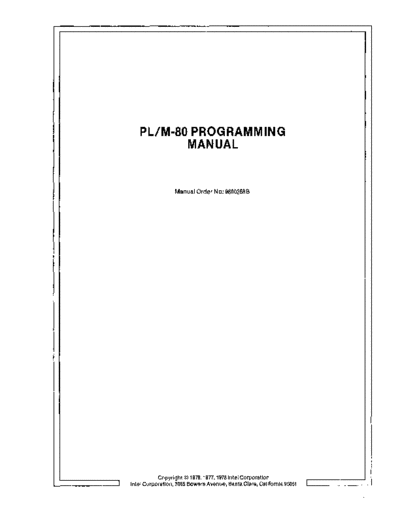 Intel 9800268B PLM80 Programming Manual Jan80  Intel ISIS_II 9800268B_PLM80_Programming_Manual_Jan80.pdf