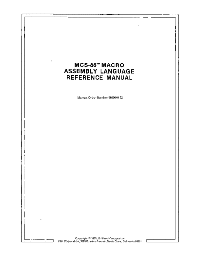 Intel 9800640-02 MCS-86 Macro Assembly Language Manual Sep79  Intel ISIS_II 9800640-02_MCS-86_Macro_Assembly_Language_Manual_Sep79.pdf
