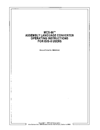 Intel 9800642-02 MCS-86 Assembly Language Converter Feb80  Intel ISIS_II 9800642-02_MCS-86_Assembly_Language_Converter_Feb80.pdf