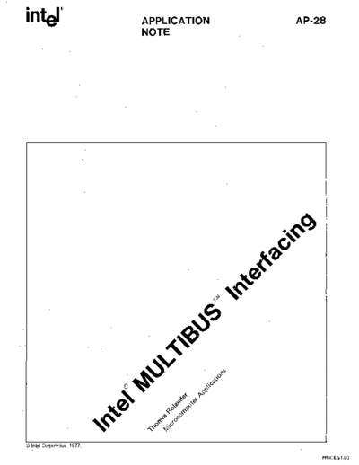 Intel AP-28 Intel Multibus Interfacing Jul77  Intel appNotes AP-28_Intel_Multibus_Interfacing_Jul77.pdf