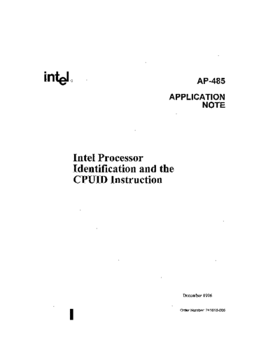 Intel AP-485 Intel Processor Identification and the CPUID Instruction Dec96  Intel appNotes AP-485_Intel_Processor_Identification_and_the_CPUID_Instruction_Dec96.pdf