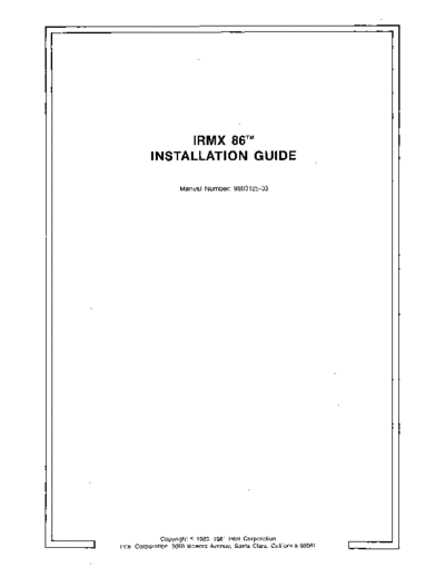 Intel 9803125-03 iRMX 86 Installation Guide May81  Intel iRMX 9803125-03_iRMX_86_Installation_Guide_May81.pdf