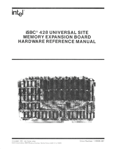 Intel 145696-001 iSBC 428 Memory Expansion May83  Intel iSBC 145696-001_iSBC_428_Memory_Expansion_May83.pdf