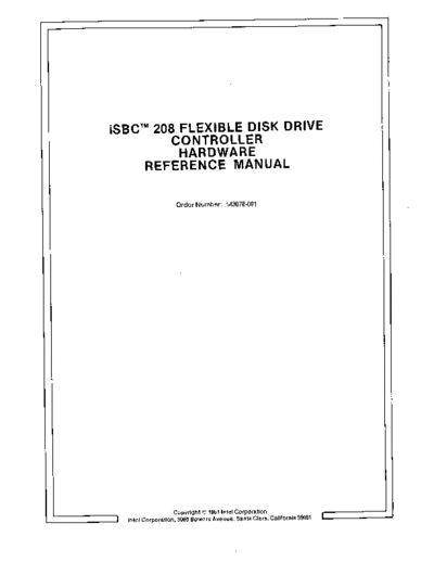 Intel 143078-001 iSBC 208 Users Manual Oct81  Intel iSBC 143078-001_iSBC_208_Users_Manual_Oct81.pdf