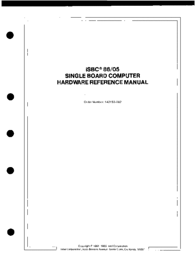 Intel 143153-002 iSBC 86 05 SBC Hardware Reference Manual May83  Intel iSBC 143153-002_iSBC_86_05_SBC_Hardware_Reference_Manual_May83.pdf