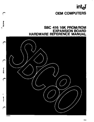Intel 98-265A SBC 416 16K PROM ROM Expansion Board Hardware Reference Manual 1976  Intel iSBC 98-265A_SBC_416_16K_PROM_ROM_Expansion_Board_Hardware_Reference_Manual_1976.pdf
