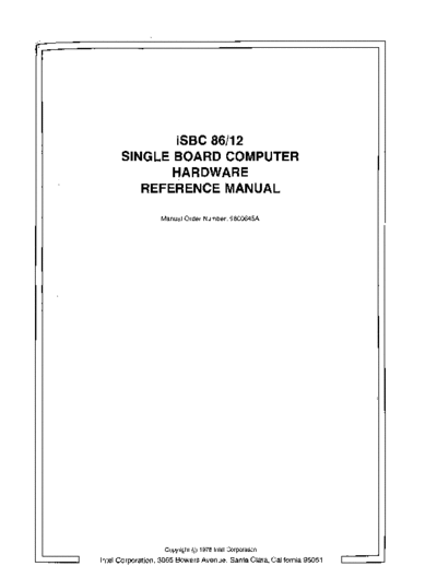 Intel 9800645A iSBC 86-12 SBC Hardware Reference Manual Jul 78 NJ7P-S  Intel iSBC 9800645A_iSBC_86-12_SBC_Hardware_Reference_Manual_Jul_78_NJ7P-S.pdf