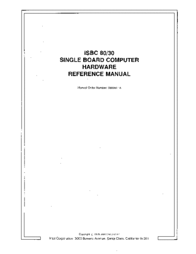 Intel 9800611A iSBC 80 30 Hardware Reference Jun78  Intel iSBC 9800611A_iSBC_80_30_Hardware_Reference_Jun78.pdf