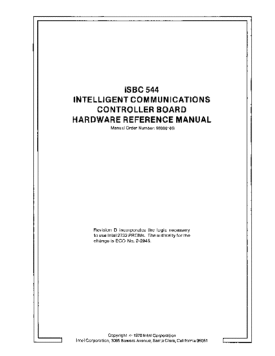 Intel 9800616B iSBC 544 Terminal Controller Hardware Reference Manual Dec78  Intel iSBC 9800616B_iSBC_544_Terminal_Controller_Hardware_Reference_Manual_Dec78.pdf