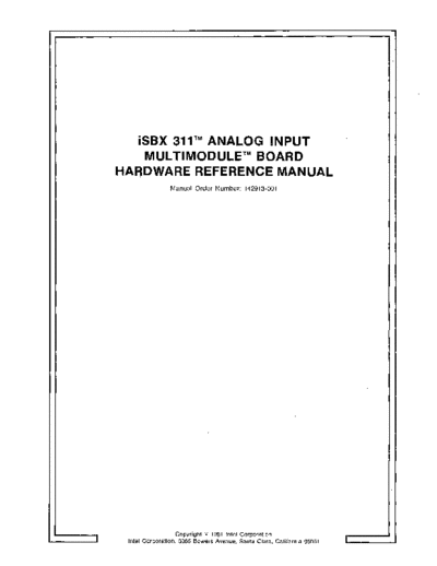 Intel 142913-001 iSBX 311 Analog Input Feb81  Intel iSBX 142913-001_iSBX_311_Analog_Input_Feb81.pdf