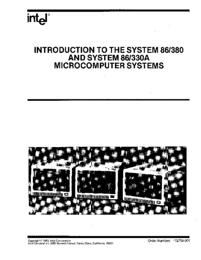 Intel 172758-001 Introduction to the System 86 330 and 380 Systems Mar83  Intel system3xx 172758-001_Introduction_to_the_System_86_330_and_380_Systems_Mar83.pdf