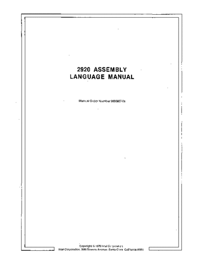 Intel 9800987-01 2920 Assembly Language Manual Aug79  Intel 2920 9800987-01_2920_Assembly_Language_Manual_Aug79.pdf