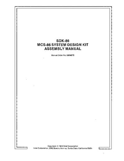 Intel 9800697B SDK-86 Assembly Manual Nov78  Intel 8086 9800697B_SDK-86_Assembly_Manual_Nov78.pdf