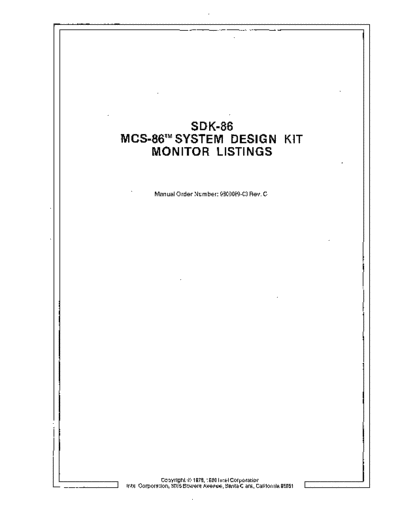 Intel 9800699-03C SDK-86 Monitor Listings Sep80  Intel 8086 9800699-03C_SDK-86_Monitor_Listings_Sep80.pdf