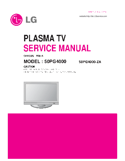 LG LG 50PG4000 PD81A [SM]  LG Monitor LG_50PG4000_PD81A_[SM].pdf
