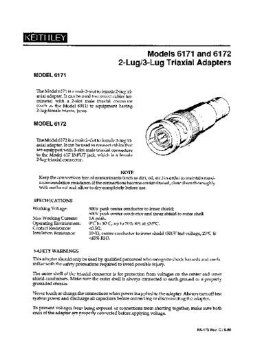 Keithley pa178c(Model 6171 252C6172)  Keithley Adapters pa178c(Model 6171_252C6172).pdf