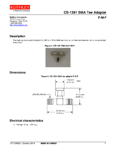 Keithley 077100600 (Oct 2014)(CS-1391)  Keithley Adapters 077100600 (Oct 2014)(CS-1391).pdf