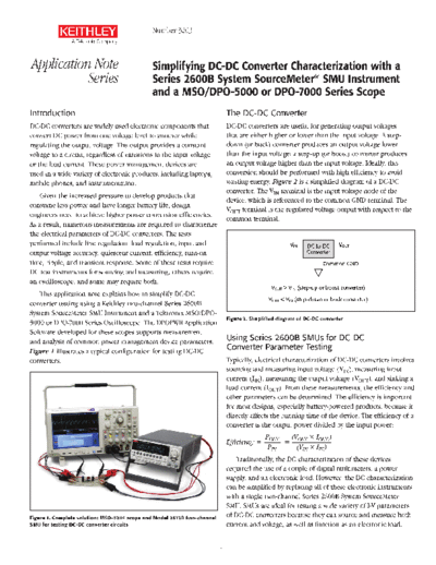 Keithley DC DC Characterization2600B AppNote  Keithley Appnotes DC_DC Characterization2600B AppNote.pdf