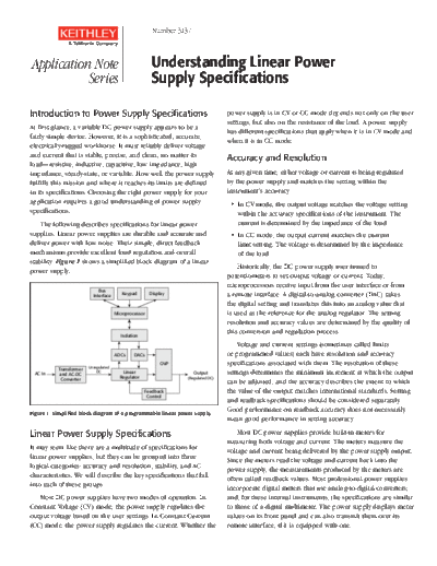 Keithley Ser2200LinPwrSuppySpecsAppNote  Keithley Appnotes Ser2200LinPwrSuppySpecsAppNote.pdf