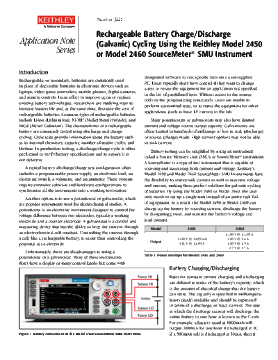 Keithley 2450 2460 Recharge Battery AppNote  Keithley Appnotes 2450 2460 Recharge Battery AppNote.pdf