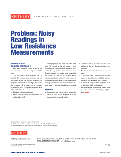 Keithley 2565 Noise in Lo Res  Keithley Appnotes 2565 Noise in Lo Res.pdf