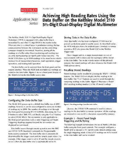 Keithley 2110 HighRatesUsingDataBufferAppNote  Keithley Appnotes 2110_HighRatesUsingDataBufferAppNote.pdf