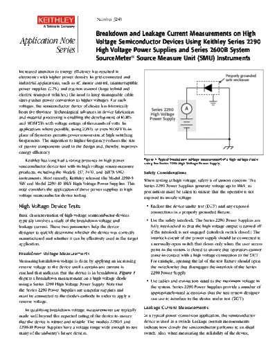 Keithley 2290BreakdownLeakageAppNote  Keithley Appnotes 2290BreakdownLeakageAppNote.pdf