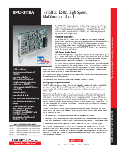 Keithley KPCI-3110A  Keithley KPCI KPCI-3110A.pdf